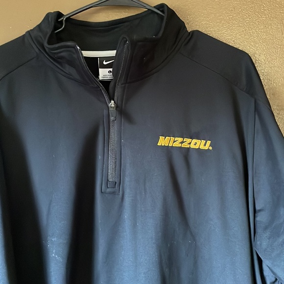 Nike Mizzou Black Collared 1/4 Zip Sweater / Size Large - Picture 2 of 5